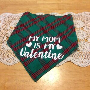 Plaid Doggie Bandana for Valentine's Day